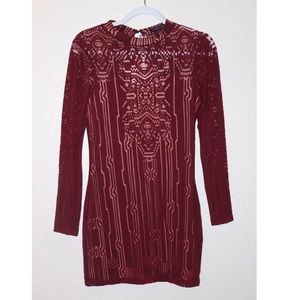 NWT Burgundy Mini Dress by Material Girl